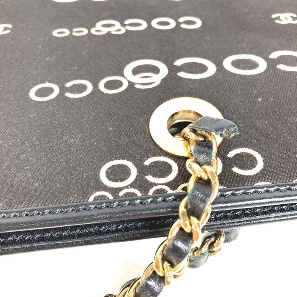 CHANEL Vintage Black Leather Logo Shoulder Bag - Picture 9 of 12